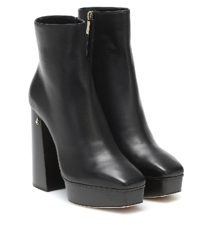 Shop Jimmy Choo Bryn Leather Ankle Boots In Black