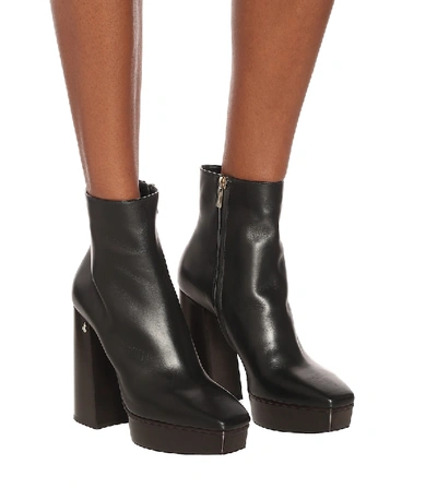 Shop Jimmy Choo Bryn Leather Ankle Boots In Black
