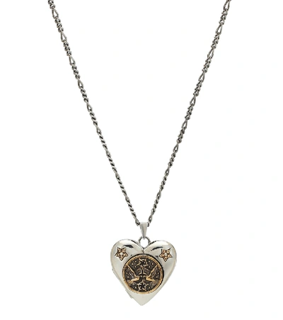 Shop Alexander Mcqueen Heart Necklace In Silver