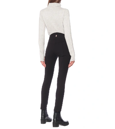 Shop Moncler High-rise Slim Fit Pants In Black