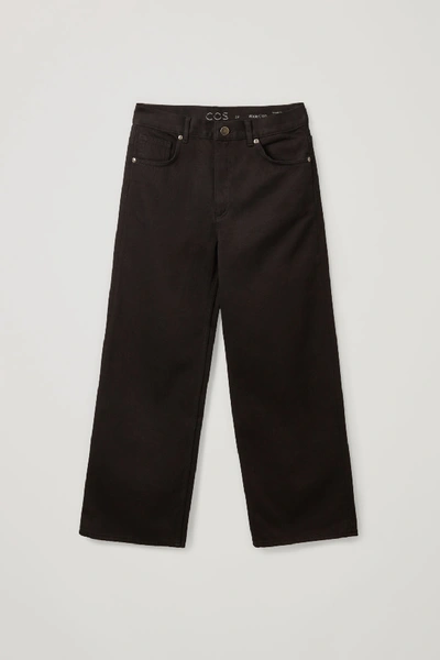 Shop Cos Organic Cotton Straight Jeans In Black