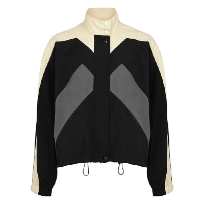 Shop Kenzo Colour-blocked Shell Jacket In Black
