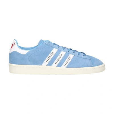 Shop Adidas Stmnt X Human Made Campus In Light Blue Ftwr White Off White