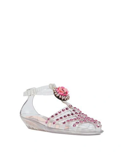 Shop Shourouk Toe Strap Sandals In Transparent