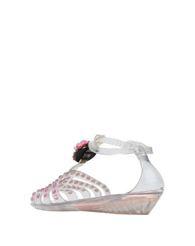 Shop Shourouk Toe Strap Sandals In Transparent
