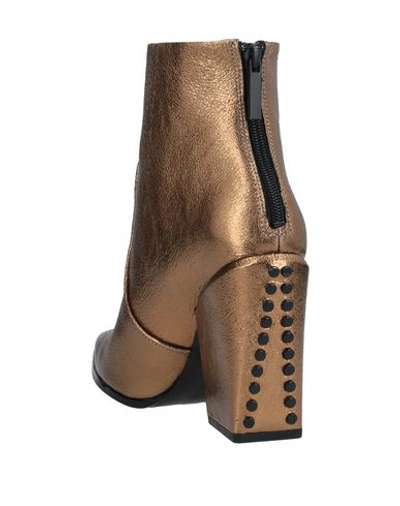 Shop Kendall + Kylie Woman Ankle Boots Bronze Size 7.5 Soft Leather