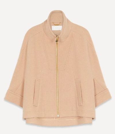 Shop Chloé Soft Wool Jacket In Biscuit Pink