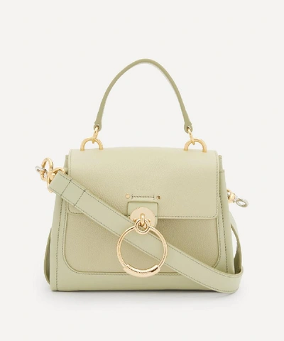 Shop Chloé Tess Mini Leather Day Bag In Light Eucalyptus