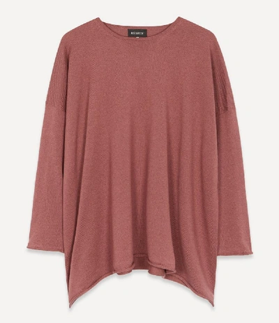 Shop Eskandar Bateau-neck Cashmere Sweater In Vintage Rose Dark