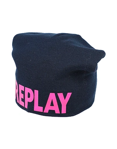Shop Replay Hat In Dark Blue