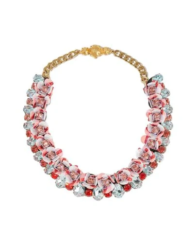 Shop Shourouk Necklaces In Pink
