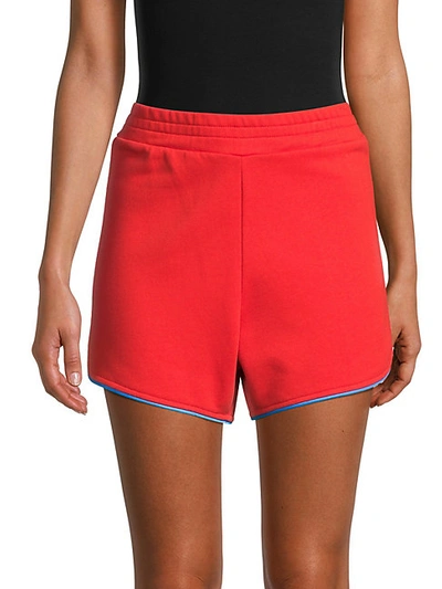 Shop Kenzo Logo-back Shorts In Red