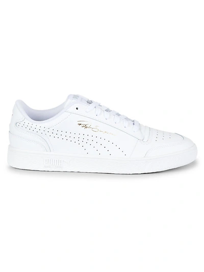 Shop Puma Ralph Sampson Leather Sneakers In White