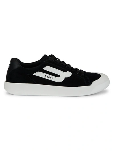 Shop Bally New Competition Leather Low-top Sneakers In Black