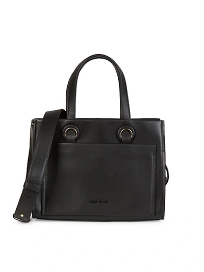 Shop Cole Haan Small Leather Satchel In Black