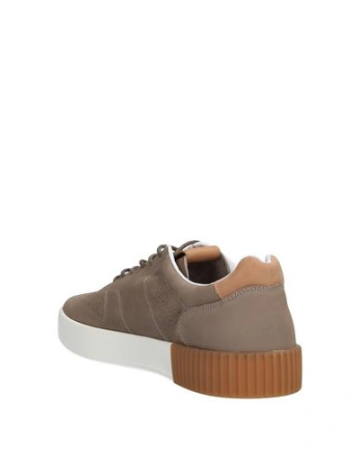 Shop Docksteps Man Sneakers Khaki Size 8 Soft Leather In Beige