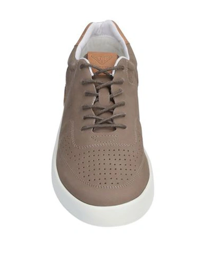 Shop Docksteps Man Sneakers Khaki Size 9 Soft Leather In Beige