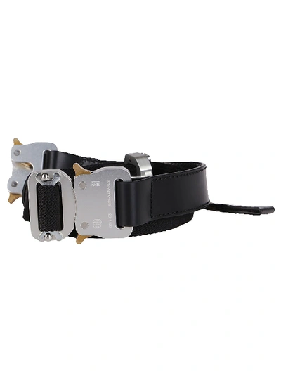 Shop Alyx Black Canvas Double Buckle Belt