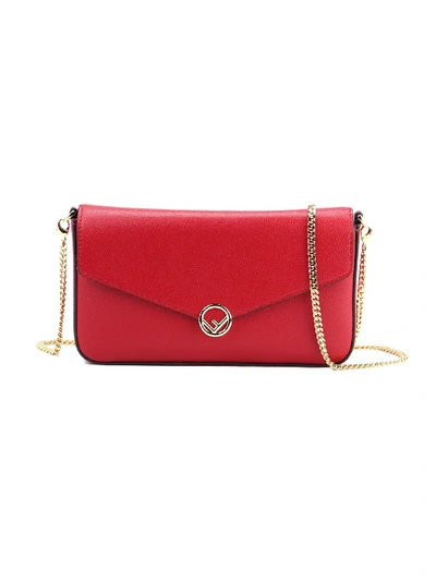 Shop Fendi Wallet On Chain In Mvv Fragola+oro Soft