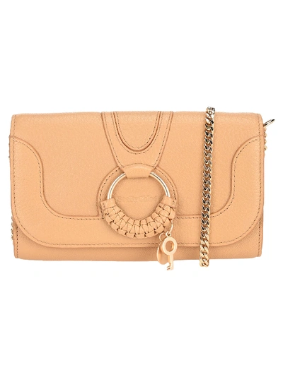 Shop See By Chloé See By Chloe Hana Chain Wallet In Soft Tan