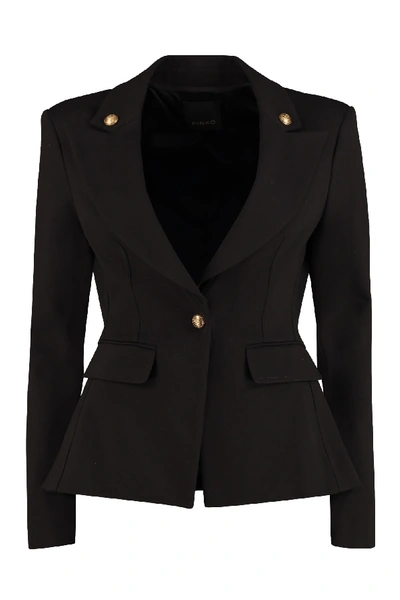 Shop Pinko Ermanno Jersey Blazer In Black