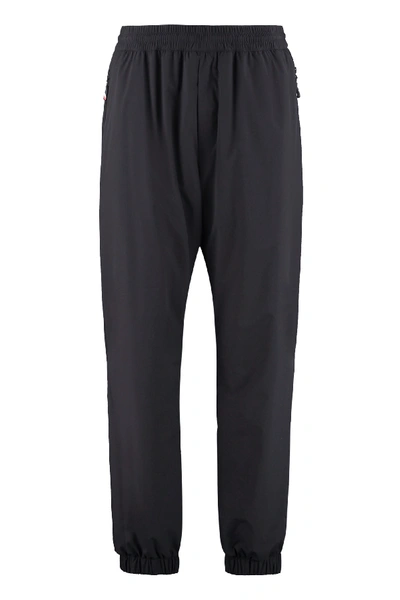 Shop Moncler Techno Fabric Track Pants In Black