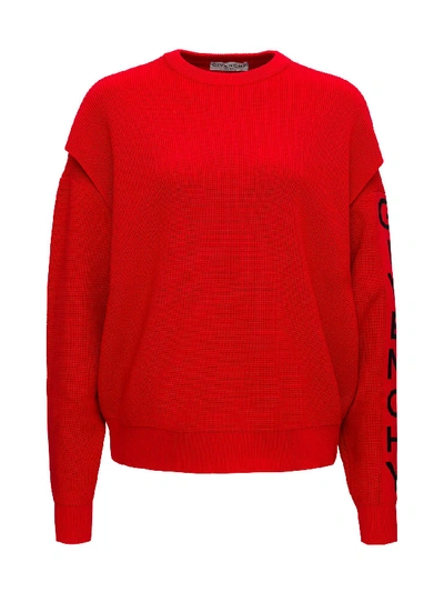 Shop Givenchy Knitted Jumper In Red