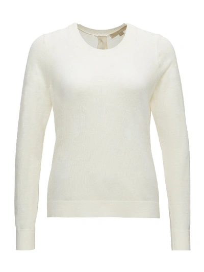 Shop Michael Michael Kors Jumper With Button Closure On The Back In White