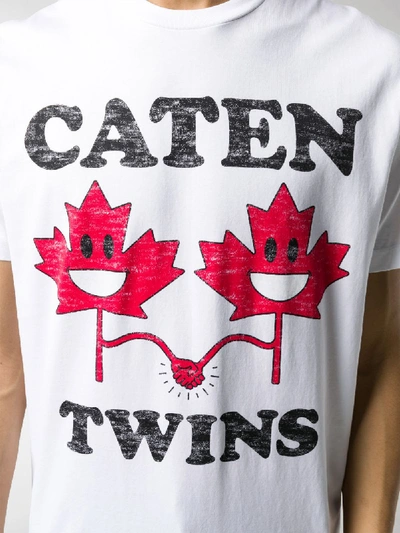 Shop Dsquared2 Caten Twins T-shirt In White