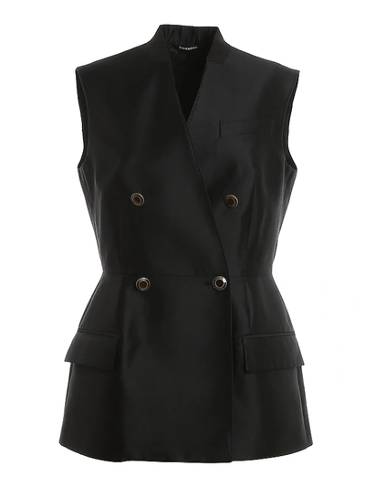 Shop Givenchy Sleeveless Jacket In Black