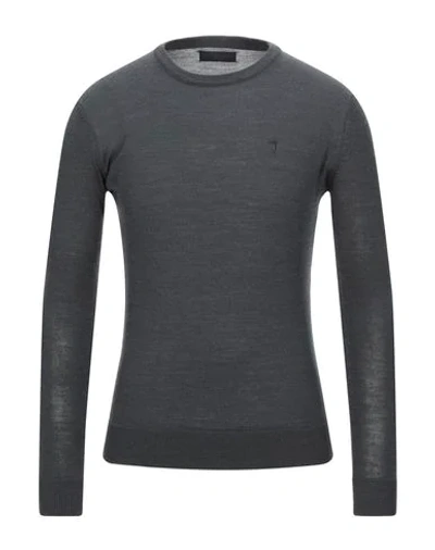 Shop Trussardi Sweaters In Steel Grey