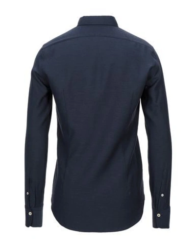 Shop Alessandro Gherardi Solid Color Shirt In Dark Blue
