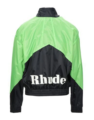 Shop Rhude Jackets In Acid Green