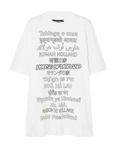 Shop House Of Holland T-shirts In White