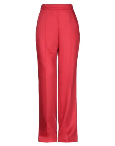 Shop Malaika Raiss Casual Pants In Red