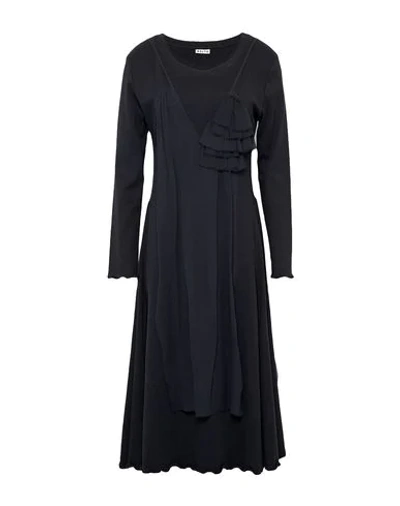 Shop Aalto Woman Midi Dress Black Size 8 Cotton