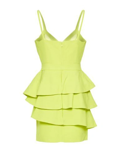 Shop Emanuel Ungaro Short Dresses In Acid Green