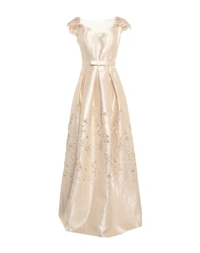 Shop Romeo Gigli Long Dress In Ivory