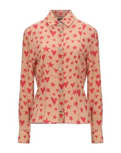 Shop Fausto Puglisi Patterned Shirts & Blouses In Pale Pink