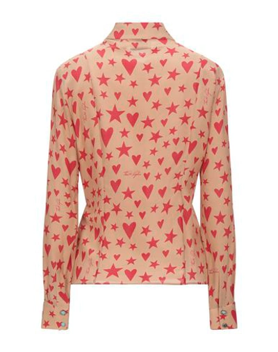 Shop Fausto Puglisi Patterned Shirts & Blouses In Pale Pink