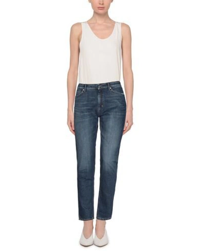 Shop Sportmax Code Denim Pants In Blue