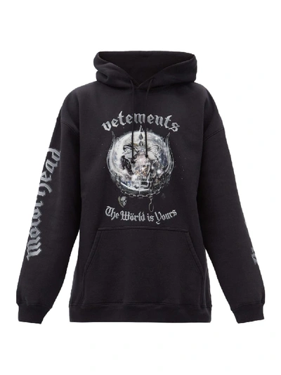 Shop Vetements X The World Motorhead The World Is Yours Hoodie In Black