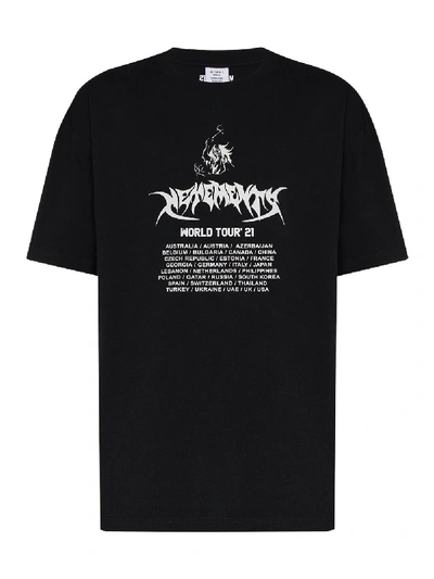 Shop Vetements World Tour T-shirt Black