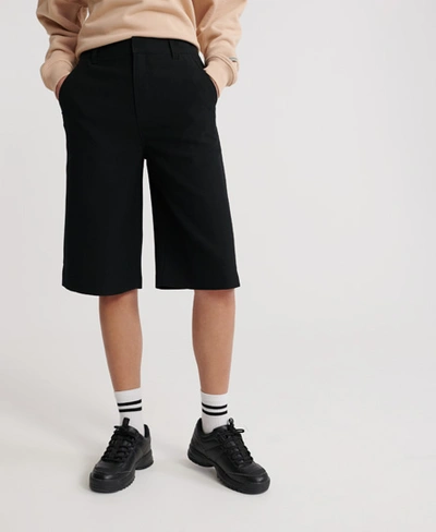 Shop Superdry Edit Tailored Shorts In Black