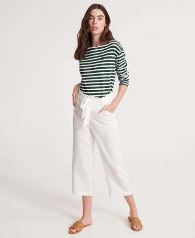 Shop Superdry Edit Linen Trousers In White