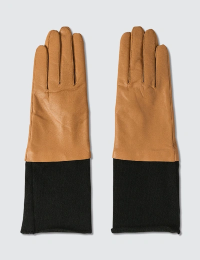 Shop Undercover Split Gloves In Brown