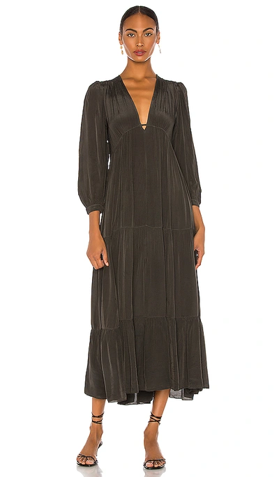 Shop Allsaints Lea Maxi Dress In Slate Grey