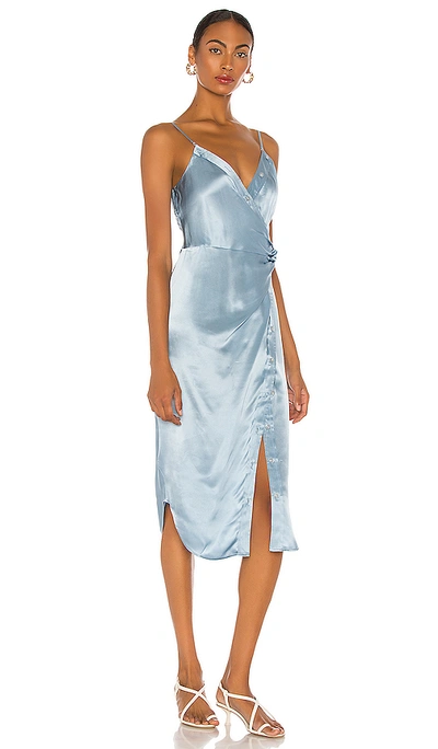 Shop Alexander Wang T Cami Midi Dress In Slate Blue