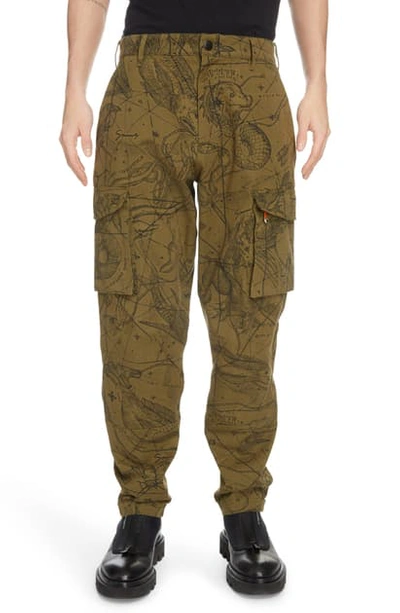 Shop Givenchy Cargo Trousers In Khaki/black