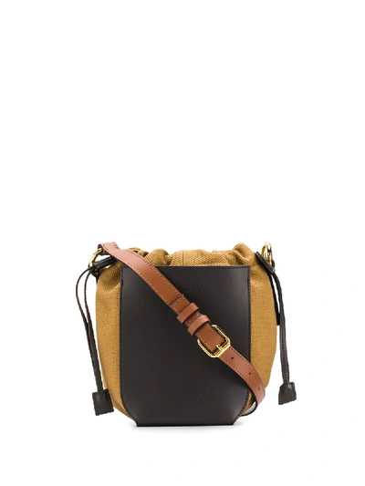 Shop Marni Gusset Shoulder Bag In Brown